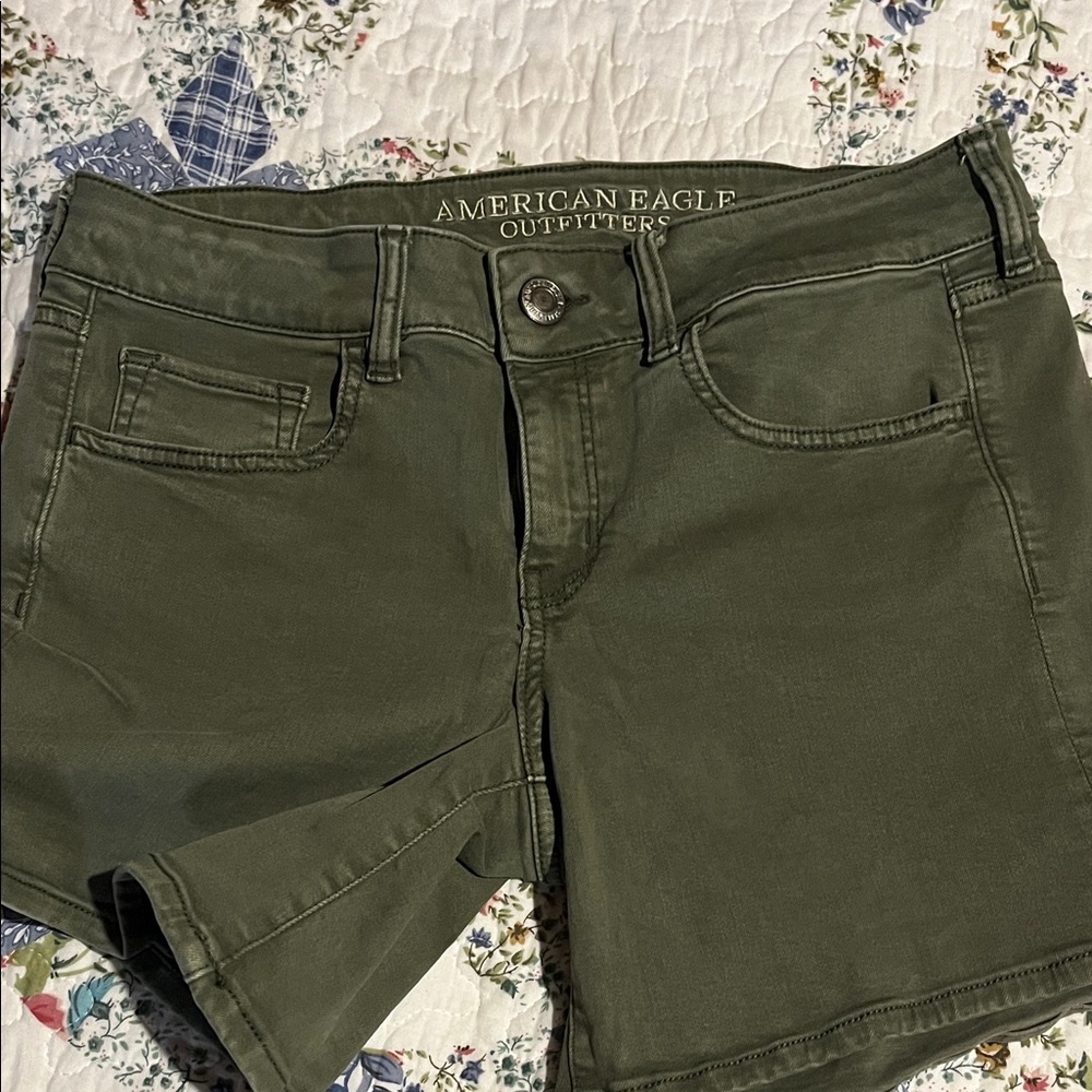 American Eagle Outfitters Women's Green Jean Shorts